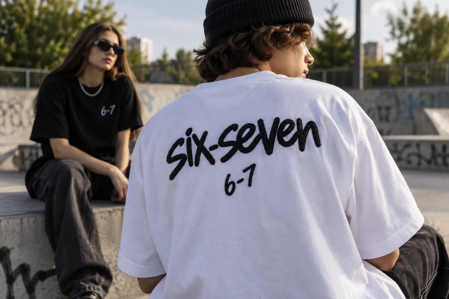Six Seven (6–7): как носить трендовую надпись на футболке — дополнительное фото 2